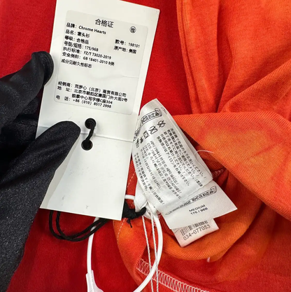 Chrome Hearts Orange and Red Long Sleeve T-Shirt 0089