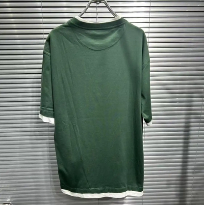 Prada Men's Peacock Green Cotton T-Shirt