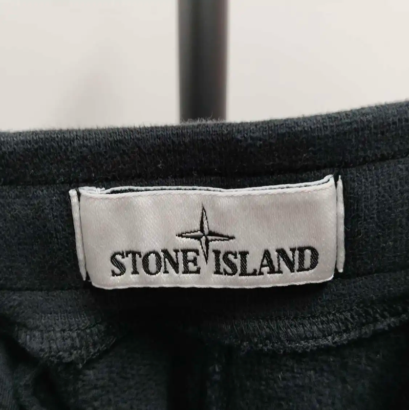 Stone Island Men's Black Cotton Casual Pants 0089