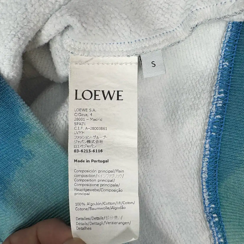 Loewe Blue Men's Hoodie with Unique Design 0089