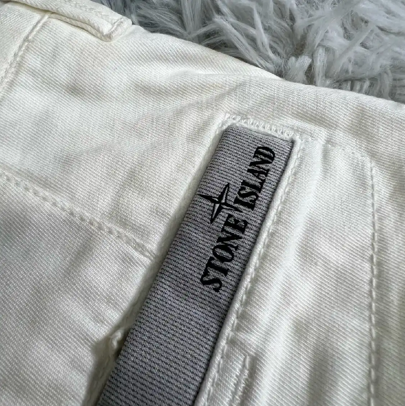 Stone Island Men's Casual White Cotton Pants 0089