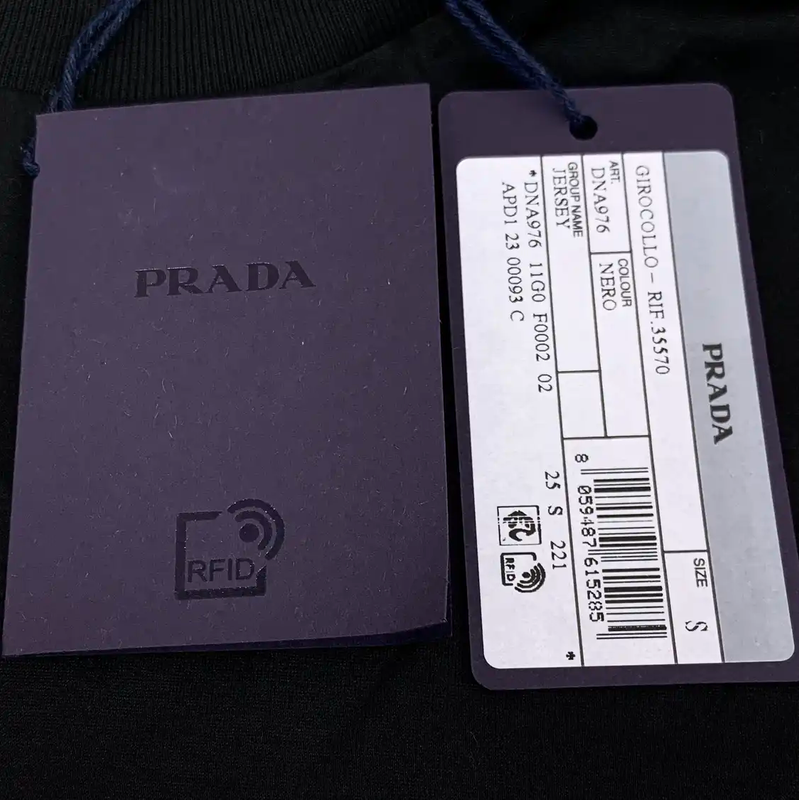 Prada Black Cotton Men's T-Shirt