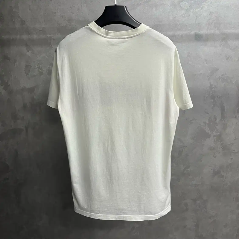 Givenchy White Cotton Men's T-shirt with Logo 0089