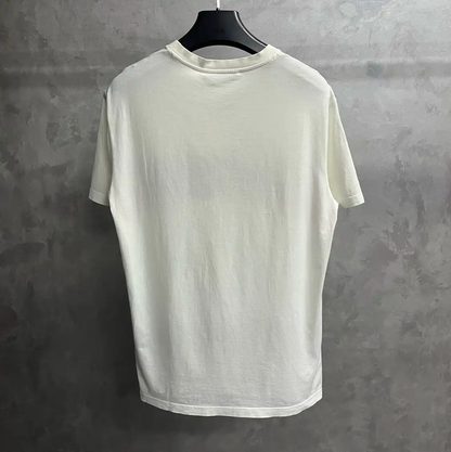Givenchy White Cotton Men's T-shirt with Logo 0089