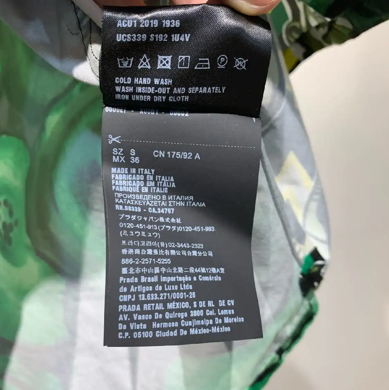 Prada Green Short Sleeve Shirt for Men