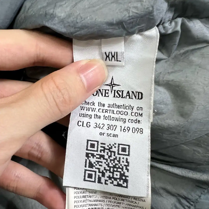 Stone Island Men's Gray Puffer Jacket XXL 0089