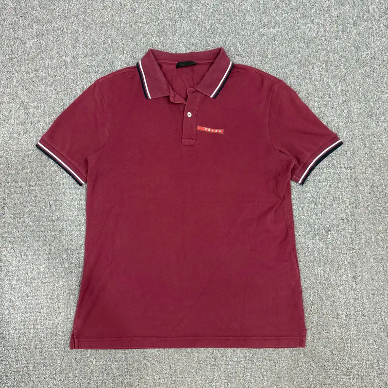 Prada Red Cotton Men's Polo Shirt