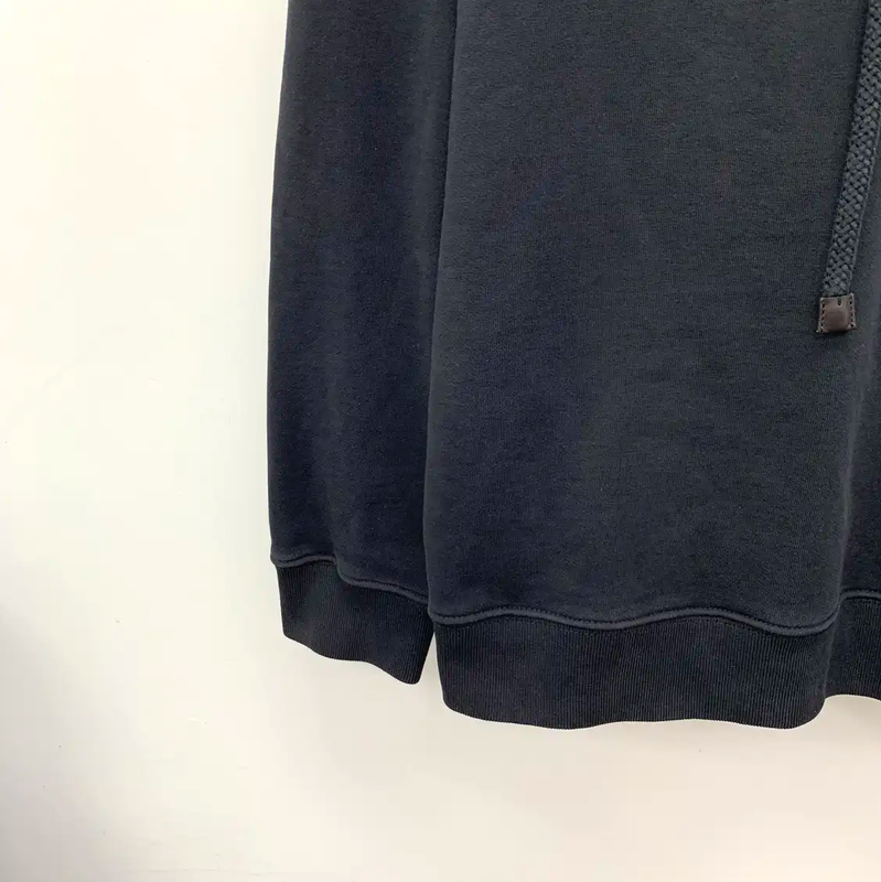 Loewe Black Cotton Hoodie for Men 0089