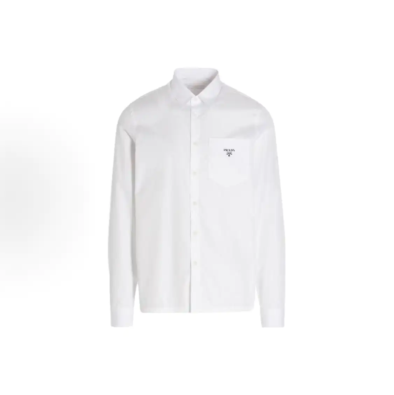 Prada Men's White Long Sleeve Shirt