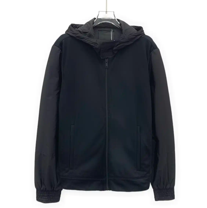 Prada Black Cotton Men's Hooded Jacket