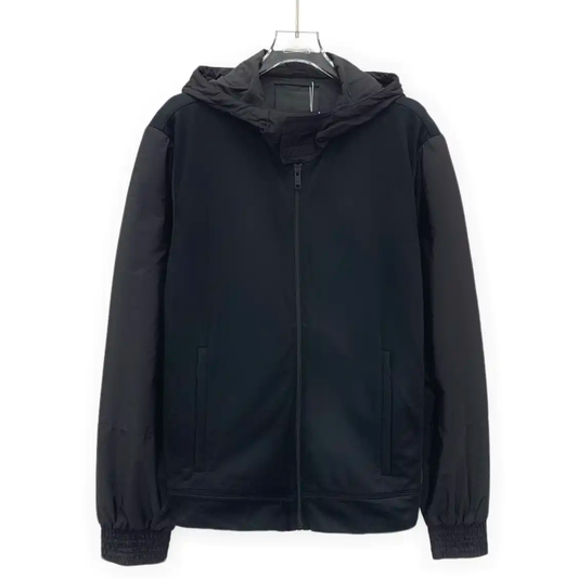 Prada Black Cotton Men's Hooded Jacket
