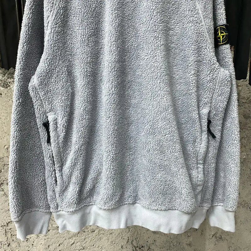 Stone Island Mid-Length Gray Long Sleeve Sweatshirt 0089
