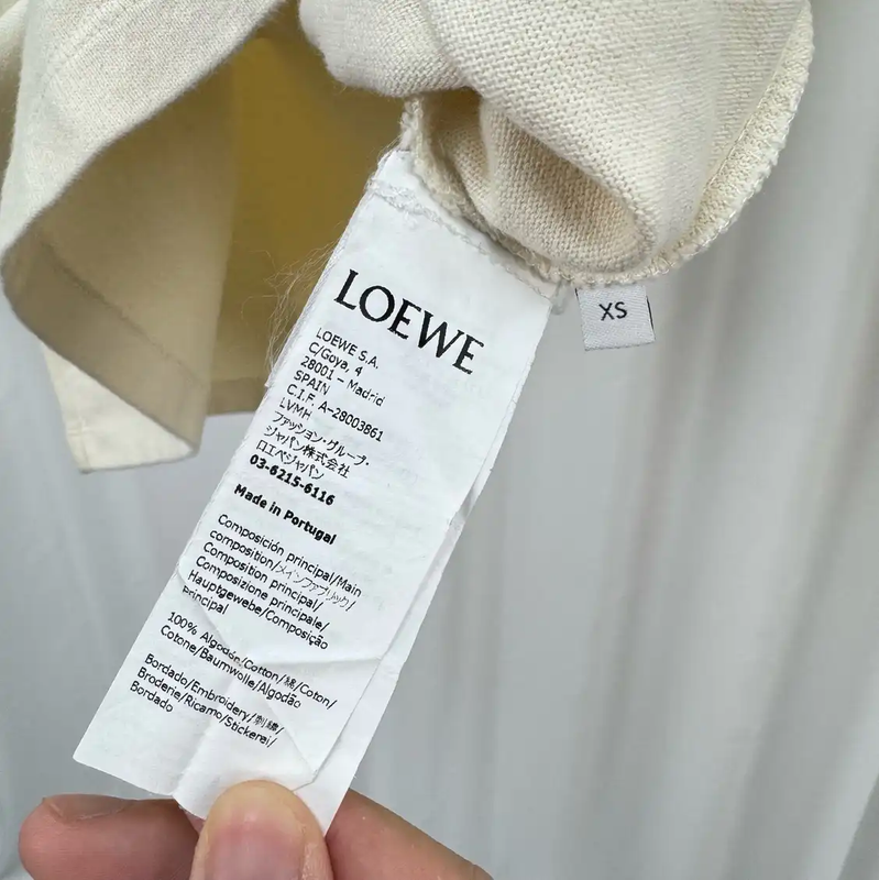 Loewe Men's Short Sleeve T-Shirt with Logo 0089