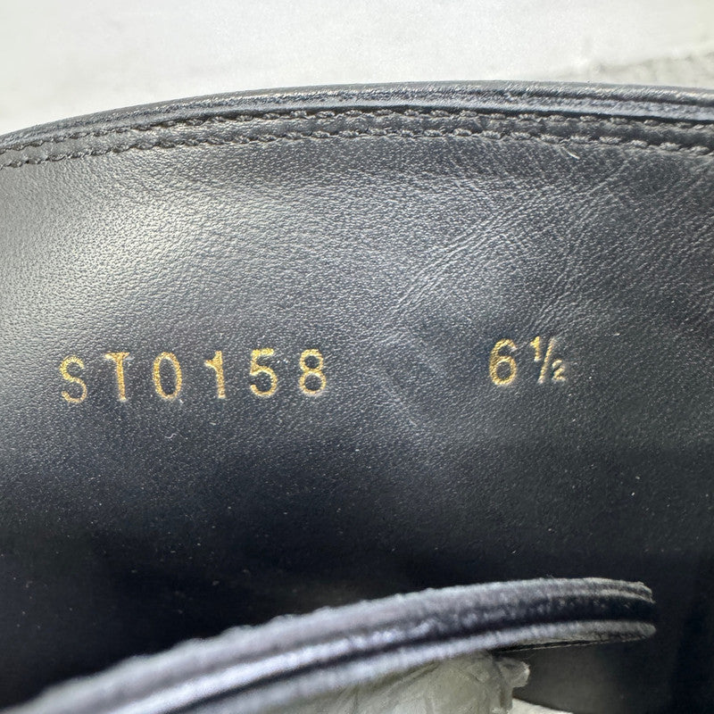 Louis Vuitton Black Leather Lace-Up Ankle Boots 0079