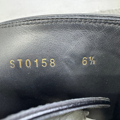 Louis Vuitton Black Leather Lace-Up Ankle Boots 0079