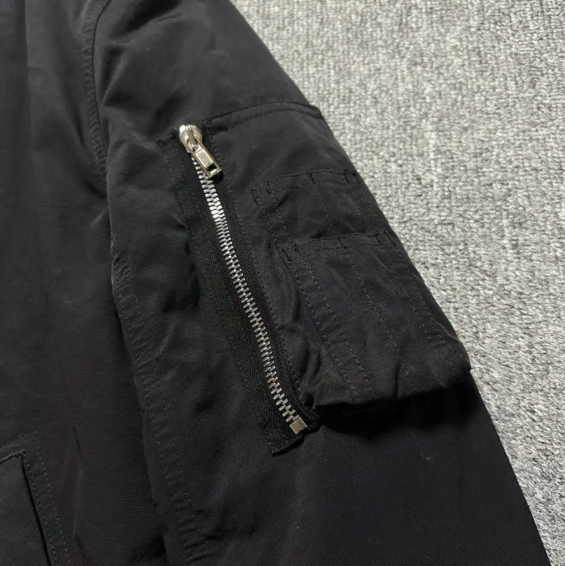 Rick Owens Black Cotton Long Sleeve Jacket 0089