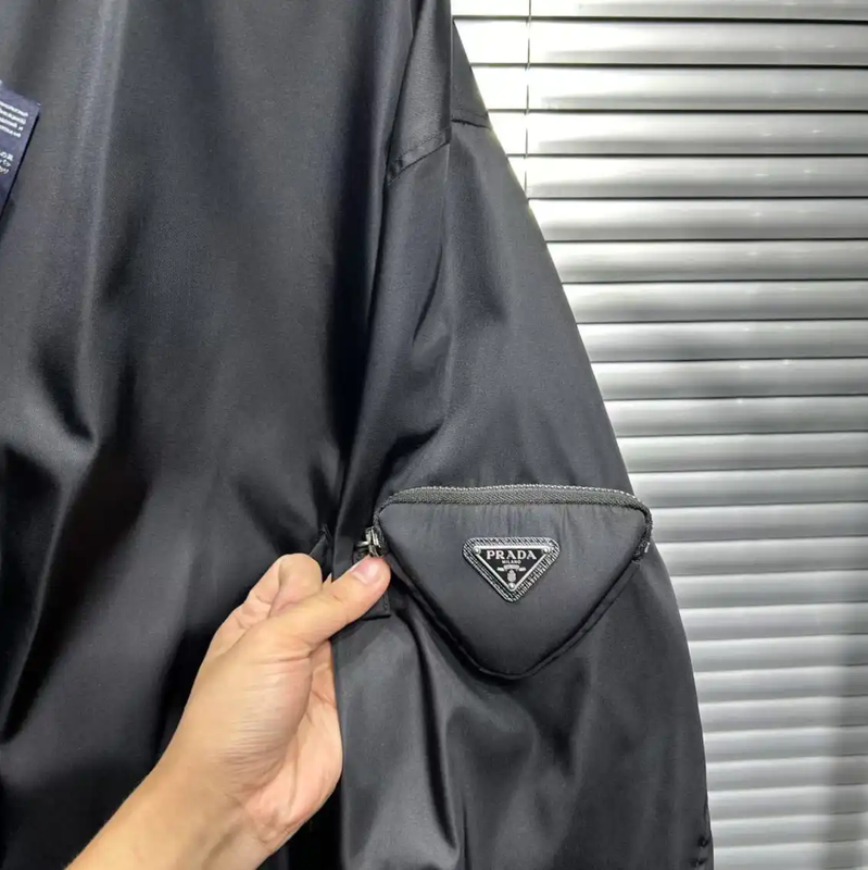 Prada Men's Black Cotton Spring Autumn Jacket