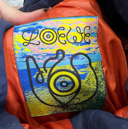 Loewe Blue Cotton Men's Down Jacket 0089