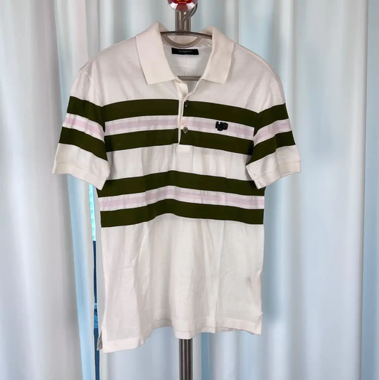 Givenchy Striped Cotton Polo Shirt 0089