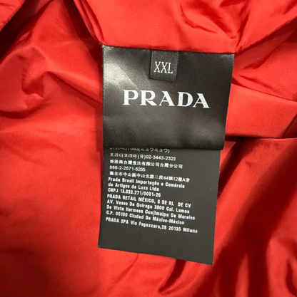 Prada Red Nylon Hooded Jacket for Men