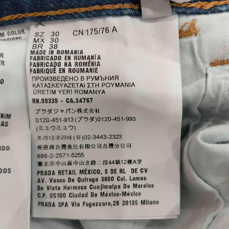 Prada Casual Blue Cotton Trousers for Men