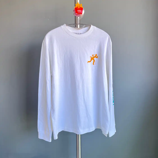 Acne Studios White Cotton Long Sleeve Sweatshirt