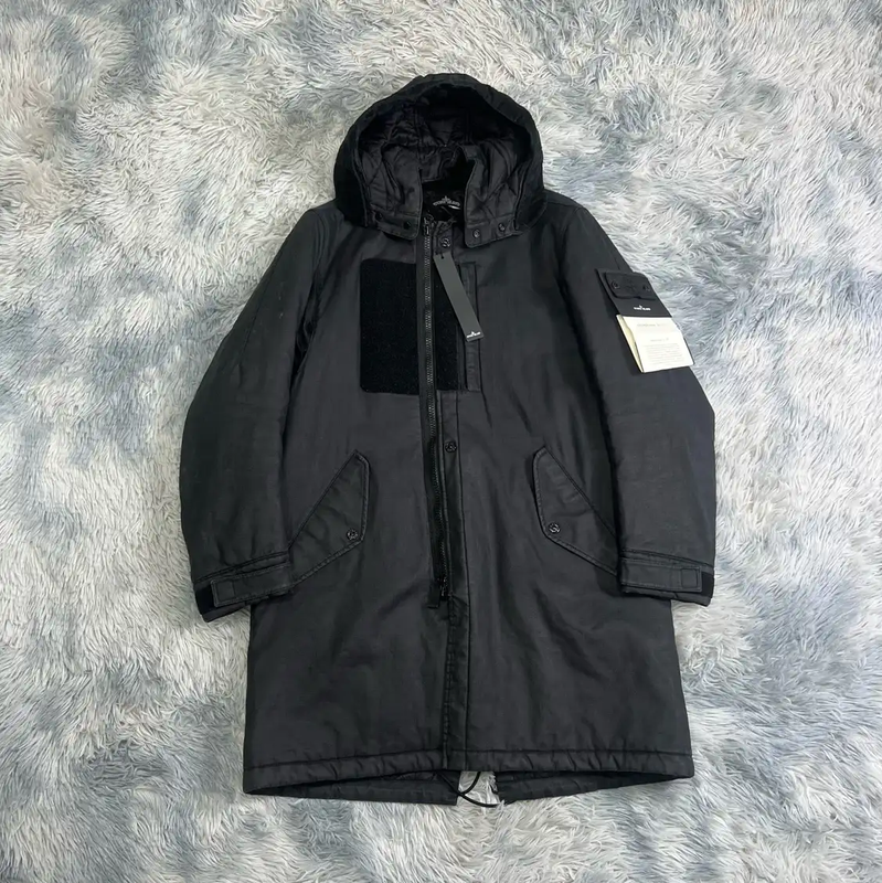 Stone Island Black Cotton Men's Outerwear Jacket 0089