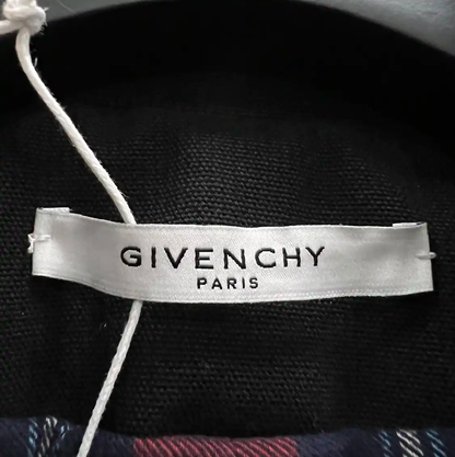 Givenchy Black Cotton Long Coat for Men 0089