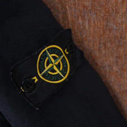 Stone Island Men's Black Embroidered Down Jacket 0089