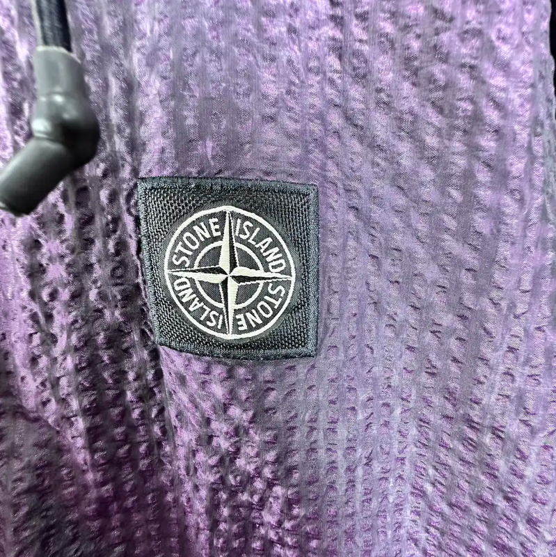 Stone Island Purple Cotton Blend Oversized Jacket 0089