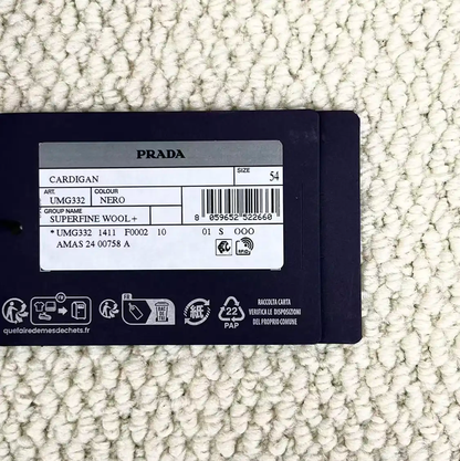 Prada Black Wool Long Coat for Men