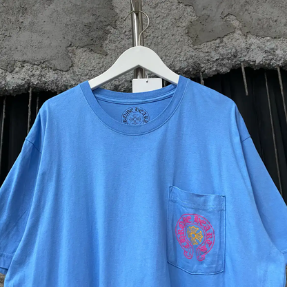 Chrome Hearts Summer Blue Cotton T-Shirt 0089