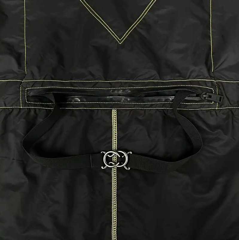 Prada M Black Nylon Long Jacket for Men