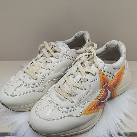 Gucci Rhyton Low-top Sneakers in White and Orange 0079