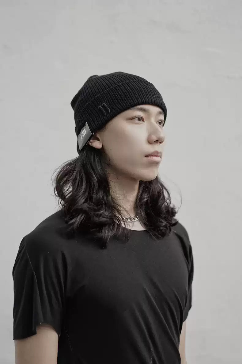 11 by BBS Black knitted hat stitches 11logo