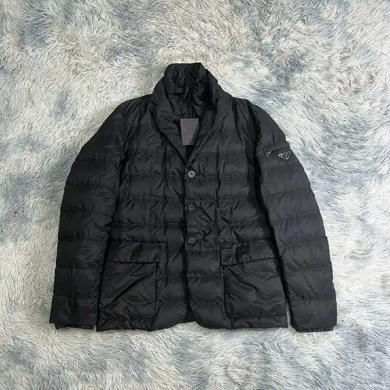 Prada Black Cotton Men's Down Jacket