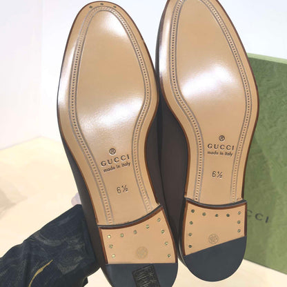 Gucci Casual Stylish Flat Shoes in Coffee Brown 0079