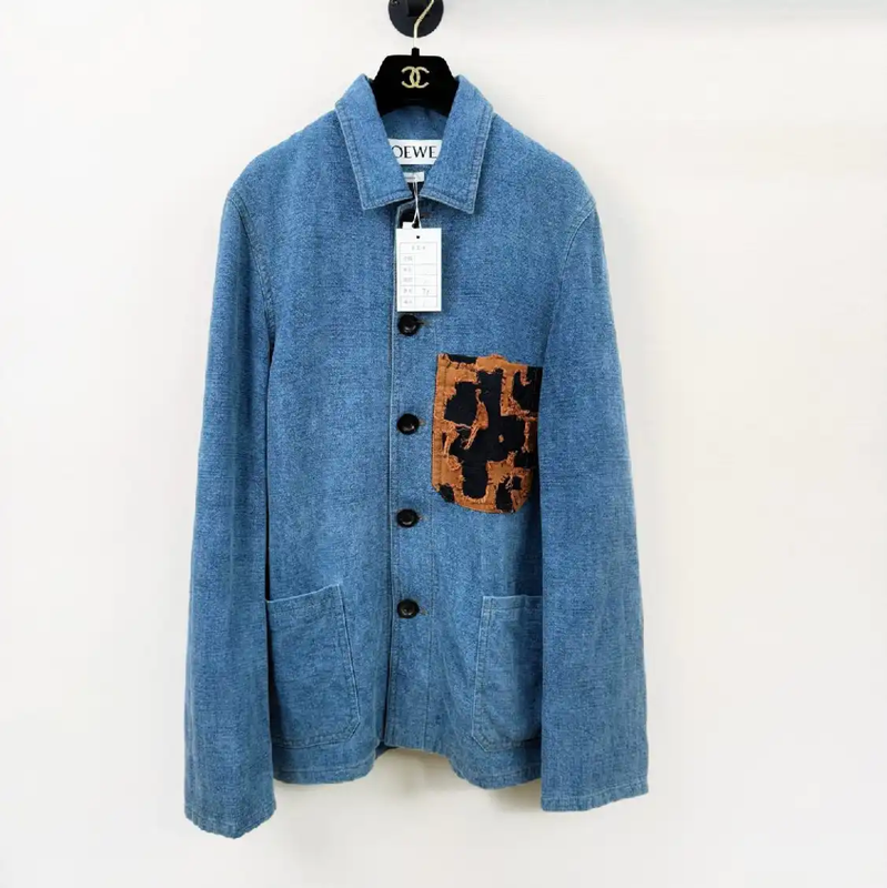 Loewe Blue Linen Long Sleeve Shirt 0089