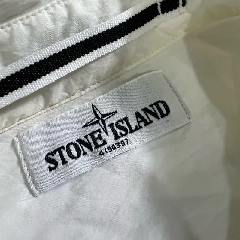 Stone Island White Long Sleeve Shirt for Men 0089