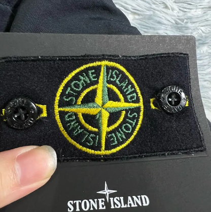 Stone Island Black Cotton Down Jacket for Men 0089