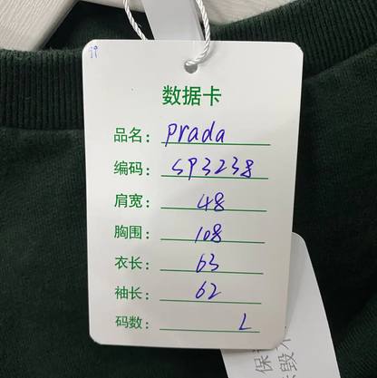 Prada Milano Long Sleeve Green Sweatshirt
