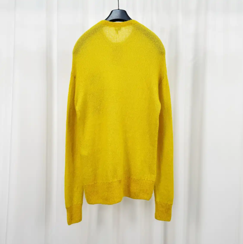 Loewe Yellow Knit Sweater with Embroidery 0089
