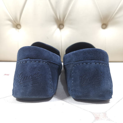 Gucci Blue Suede Loafers for Men 0079