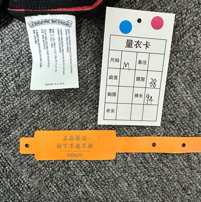 Chrome Hearts Black Cotton Embroidered Casual Pants 0089