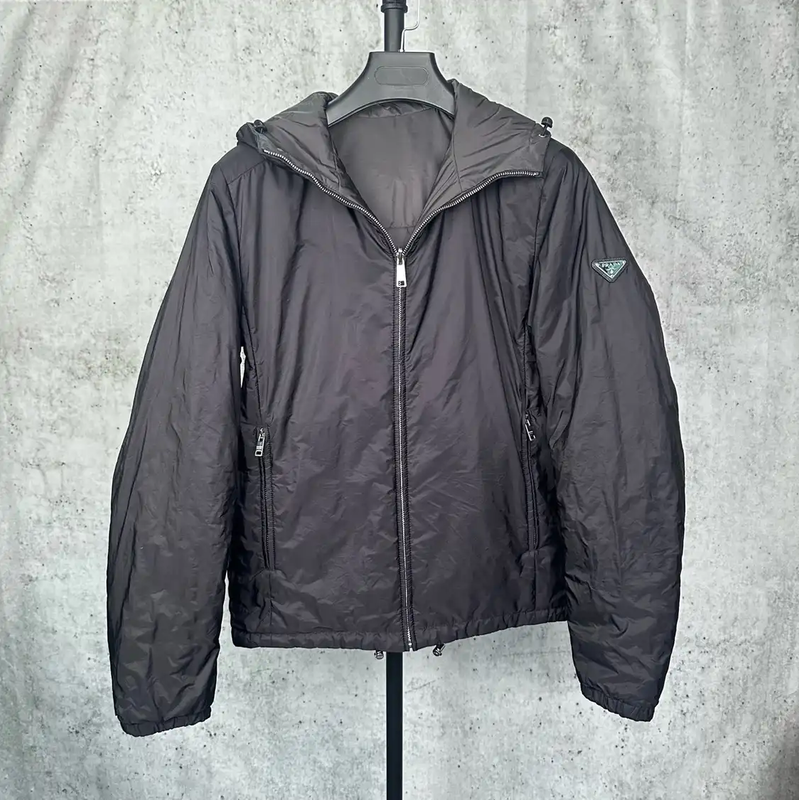 Prada Black Cotton Long Sleeve Jacket