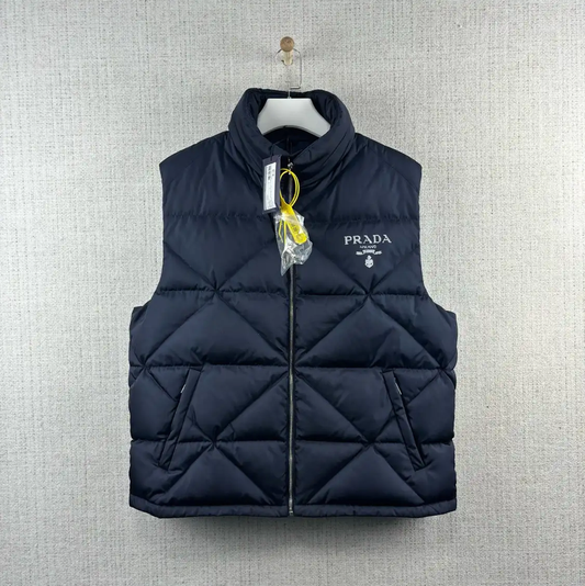 Prada Men's Navy Puffer Vest
