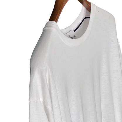 Stone Island White Logo Short Sleeve T-shirt 0089