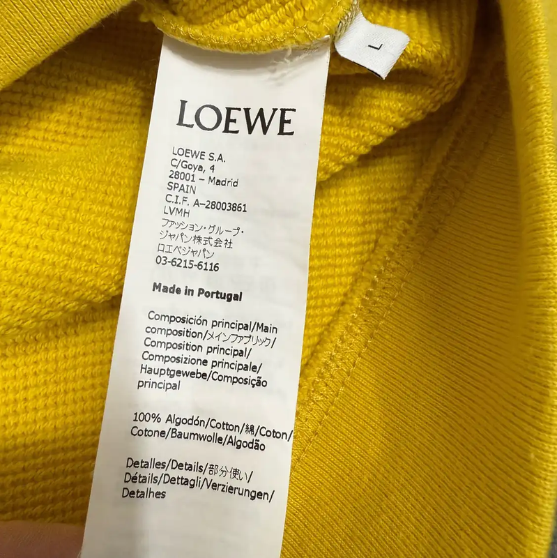 Loewe Yellow Cotton Men's Hoodie 0089