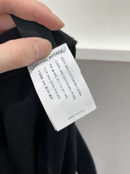 Chrome Hearts Black Cotton Embroidered Shorts 0089