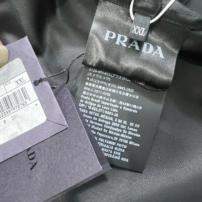 Prada Black and Red Long Sleeve Button-Up Shirt